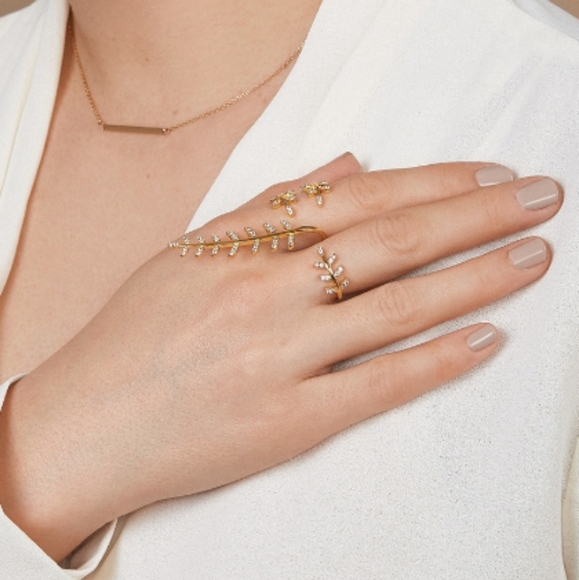 BaubleBar Peacemaker Double Ring in Silver - Picture 2 of 3